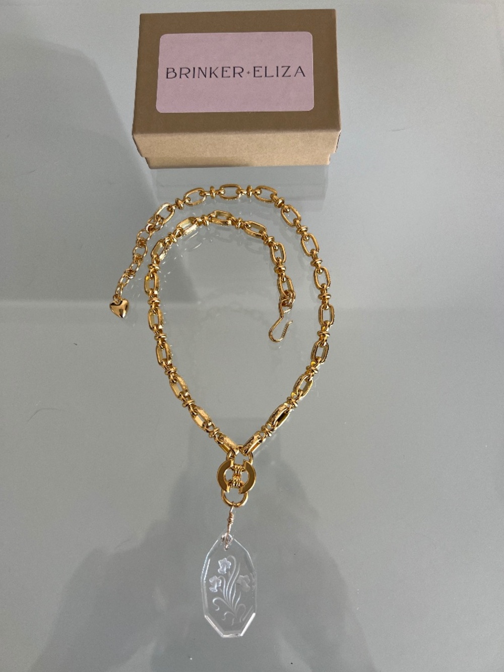 BRINKER + ELIZA Hope Gold Plated Necklace